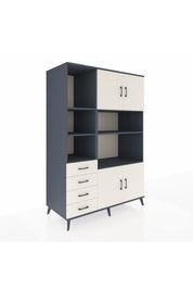 Kronos Dolap 8 Raflı 4 Çekmeceli 4 Kapaklı 132x59x195 Antrasit-Aytaşı/Aytaşı