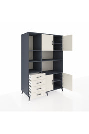 Kronos Dolap 8 Raflı 4 Çekmeceli 4 Kapaklı 132x59x195 Antrasit-Aytaşı/Aytaşı