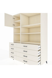 Kronos Dolap 7 Raflı 8 Çekmeceli Tek Kapaklı 132x59x195 Aytaşı-Aytaşı/Aytaşı