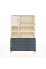 Kronos Dolap 7 Raflı 8 Çekmeceli Tek Kapaklı 132x59x195 Aytaşı-Aytaşı/Antrasit