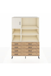 Kronos Dolap 7 Raflı 8 Çekmeceli Tek Kapaklı 132x59x195 Aytaşı-Aytaşı/Çam