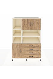 Kronos Dolap 8 Raflı 4 Çekmeceli 3 Kapaklı 132x59x195 Aytaşı-Çam/Çam