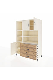 Kronos Dolap 8 Raflı 4 Çekmeceli 3 Kapaklı 132x59x195 Aytaşı-Aytaşı/Çam