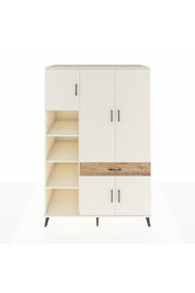 Kronos Dolap 8 Raflı Tek Çekmeceli 5 Kapaklı 132x59x195 Aytaşı-Aytaşı/Çam