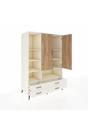 Kronos Dolap 8 Raflı 4 Çekmeceli 2 Kapaklı 132x59x195 Aytaşı-Çam/Aytaşı