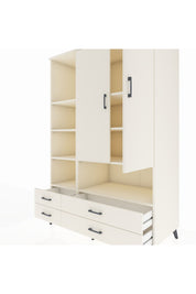 Kronos Dolap 8 Raflı 4 Çekmeceli 2 Kapaklı 132x59x195 Aytaşı-Aytaşı/Aytaşı