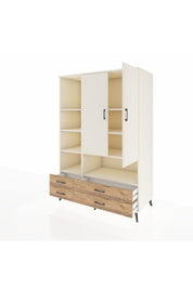 Kronos Dolap 8 Raflı 4 Çekmeceli 2 Kapaklı 132x59x195 Aytaşı-Aytaşı/Çam