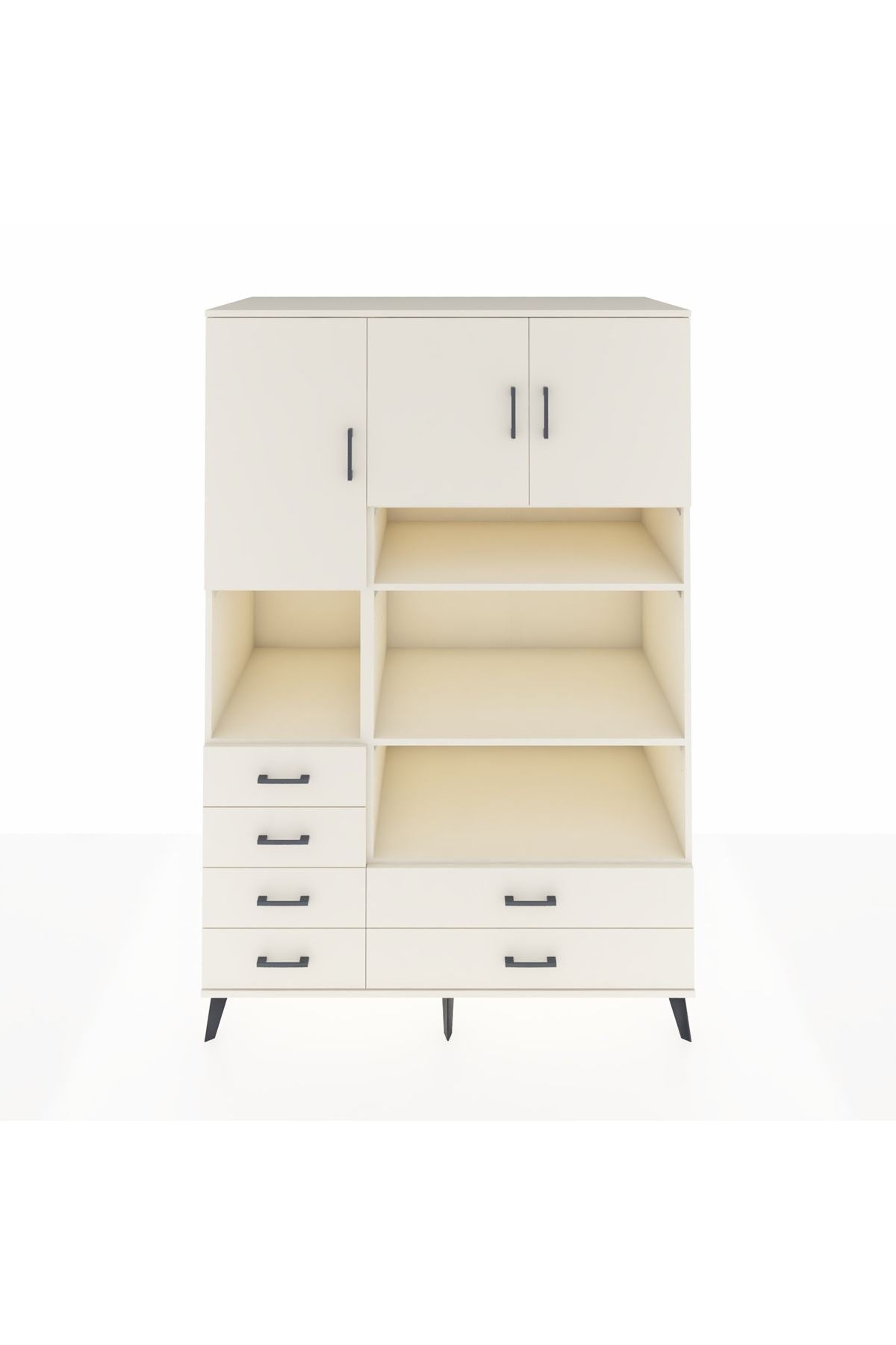 Kronos Dolap 9 Raflı 6 Çekmeceli 3 Kapaklı 132x59x195 Aytaşı-Aytaşı/Aytaşı