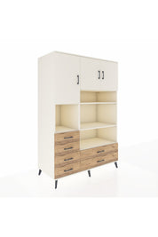 Kronos Dolap 9 Raflı 6 Çekmeceli 3 Kapaklı 132x59x195 Aytaşı-Aytaşı/Çam