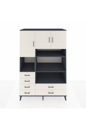 Kronos Dolap 9 Raflı 6 Çekmeceli 3 Kapaklı 132x59x195 Antrasit-Aytaşı/Aytaşı