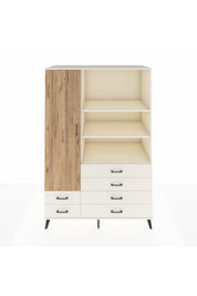 Kronos Dolap 7 Raflı 6 Çekmeceli Tek Kapaklı 132x59x195 Aytaşı-Çam/Aytaşı