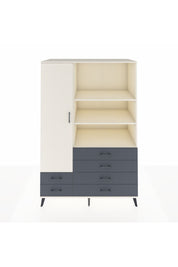 Kronos Dolap 7 Raflı 6 Çekmeceli Tek Kapaklı 132x59x195 Aytaşı-Aytaşı/Antrasit