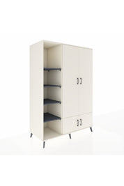 Kronos Dolap 6 Raflı 4 Kapaklı Tek Askılı 132x59x195 Aytaşı-Aytaşı/Antrasit