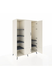 Kronos Dolap 6 Raflı 4 Kapaklı Tek Askılı 132x59x195 Aytaşı-Aytaşı/Antrasit