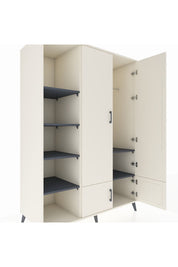 Kronos Dolap 6 Raflı 4 Kapaklı Tek Askılı 132x59x195 Aytaşı-Aytaşı/Antrasit