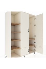 Kronos Dolap 6 Raflı 4 Kapaklı Tek Askılı 132x59x195 Aytaşı-Aytaşı/Çam