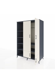 Kronos Dolap 6 Raflı 4 Kapaklı Tek Askılı 132x59x195 Antrasit-Aytaşı/Antrasit