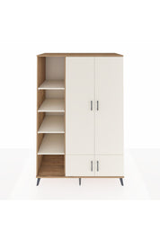 Kronos Dolap 6 Raflı 4 Kapaklı Tek Askılı 132x59x195 Çam-Aytaşı/Aytaşı