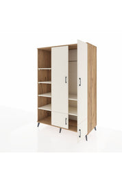 Kronos Dolap 6 Raflı 4 Kapaklı Tek Askılı 132x59x195 Çam-Aytaşı/Aytaşı