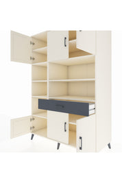 Kronos Dolap 10 Raflı Tek Çekmeceli 6 Kapaklı 132x59x195 Aytaşı-Aytaşı/Antrasit