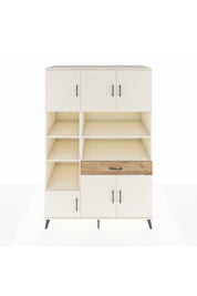 Kronos Dolap 10 Raflı Tek Çekmeceli 6 Kapaklı 132x59x195 Aytaşı-Aytaşı/Çam