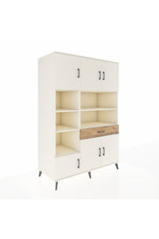 Kronos Dolap 10 Raflı Tek Çekmeceli 6 Kapaklı 132x59x195 Aytaşı-Aytaşı/Çam