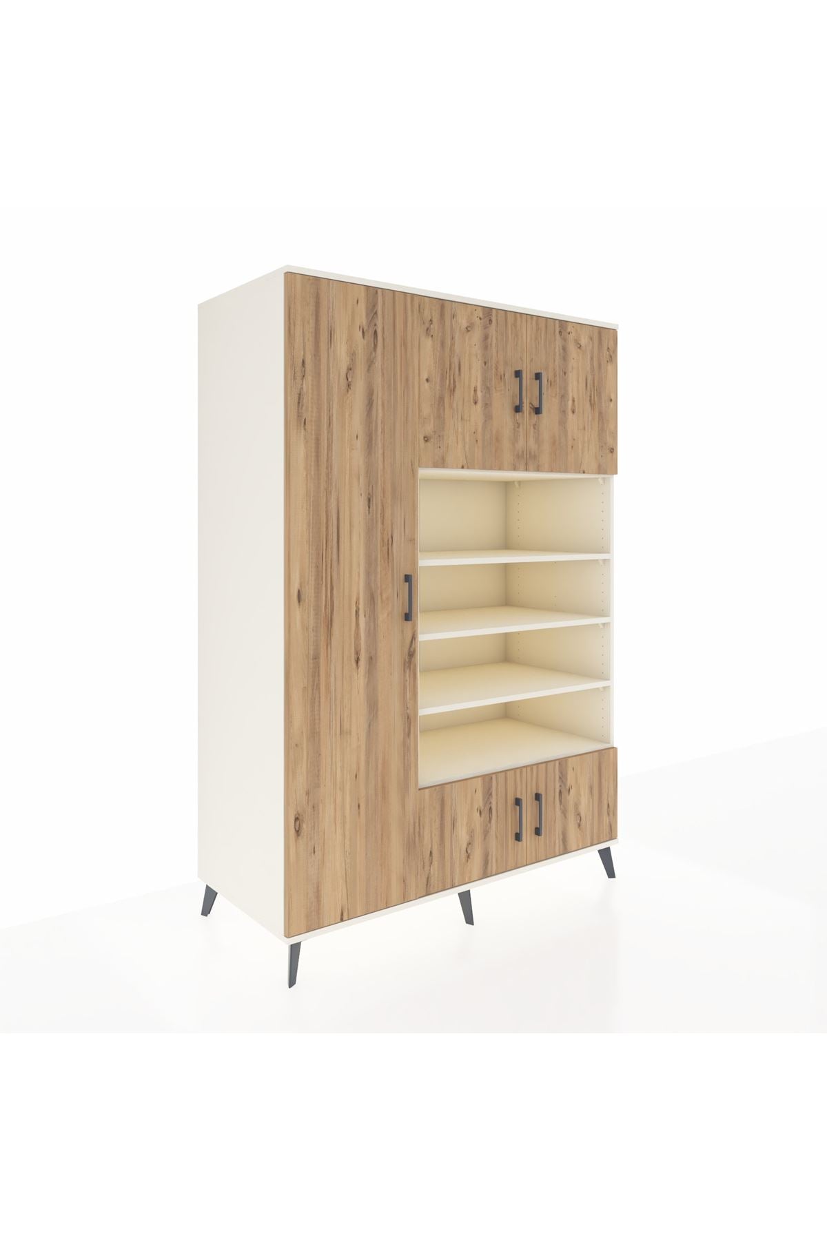 Kronos Dolap 10 Raflı 5 Kapaklı 132x59x195 Aytaşı-Çam/Aytaşı