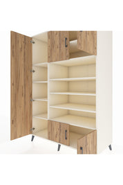 Kronos Dolap 10 Raflı 5 Kapaklı 132x59x195 Aytaşı-Çam/Aytaşı