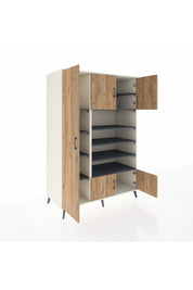 Kronos Dolap 10 Raflı 5 Kapaklı 132x59x195 Aytaşı-Çam/Antrasit