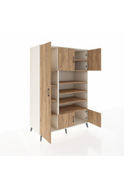 Kronos Dolap 10 Raflı 5 Kapaklı 132x59x195 Aytaşı-Çam/Çam