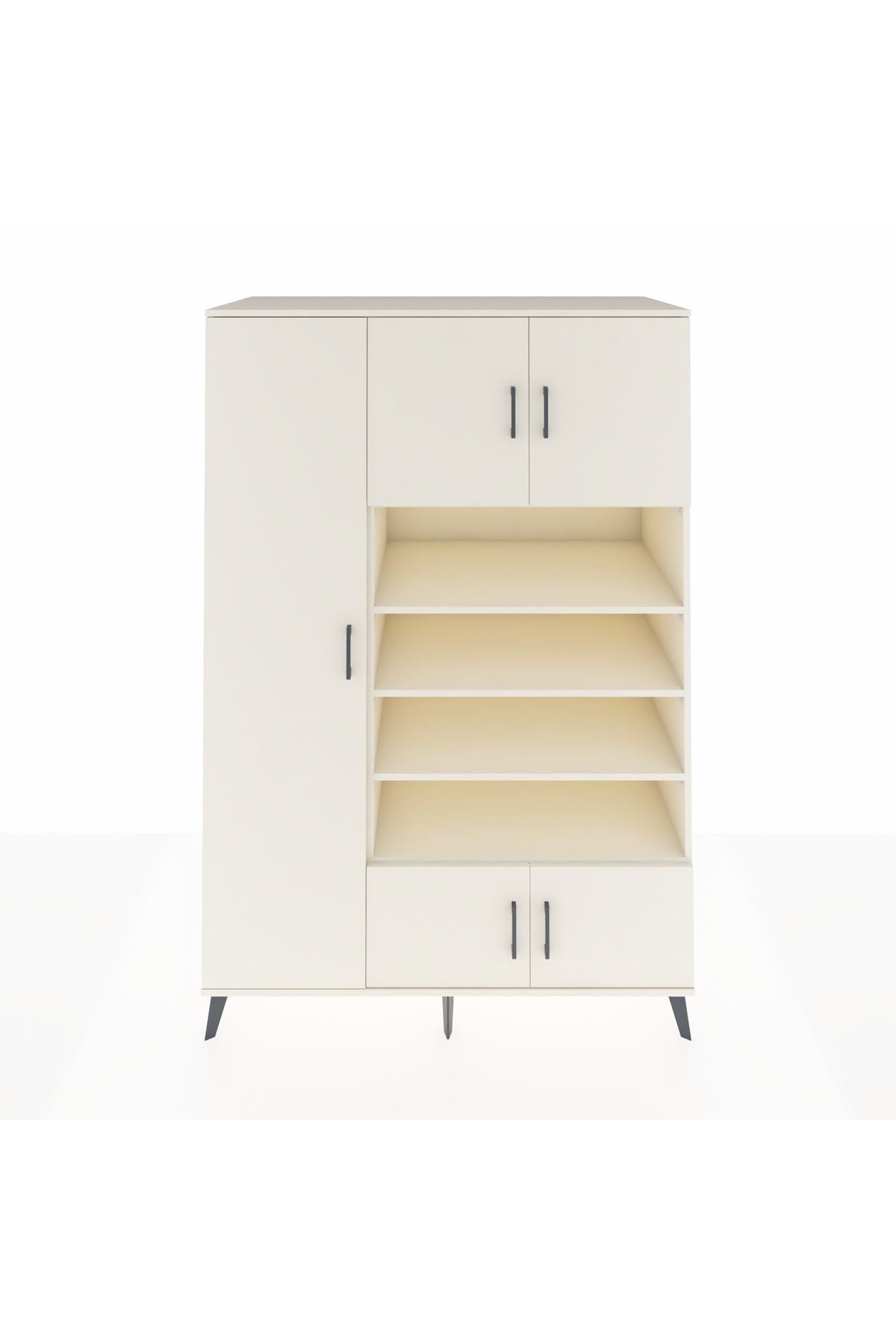 Kronos Dolap 10 Raflı 5 Kapaklı 132x59x195 Aytaşı-Aytaşı/Aytaşı