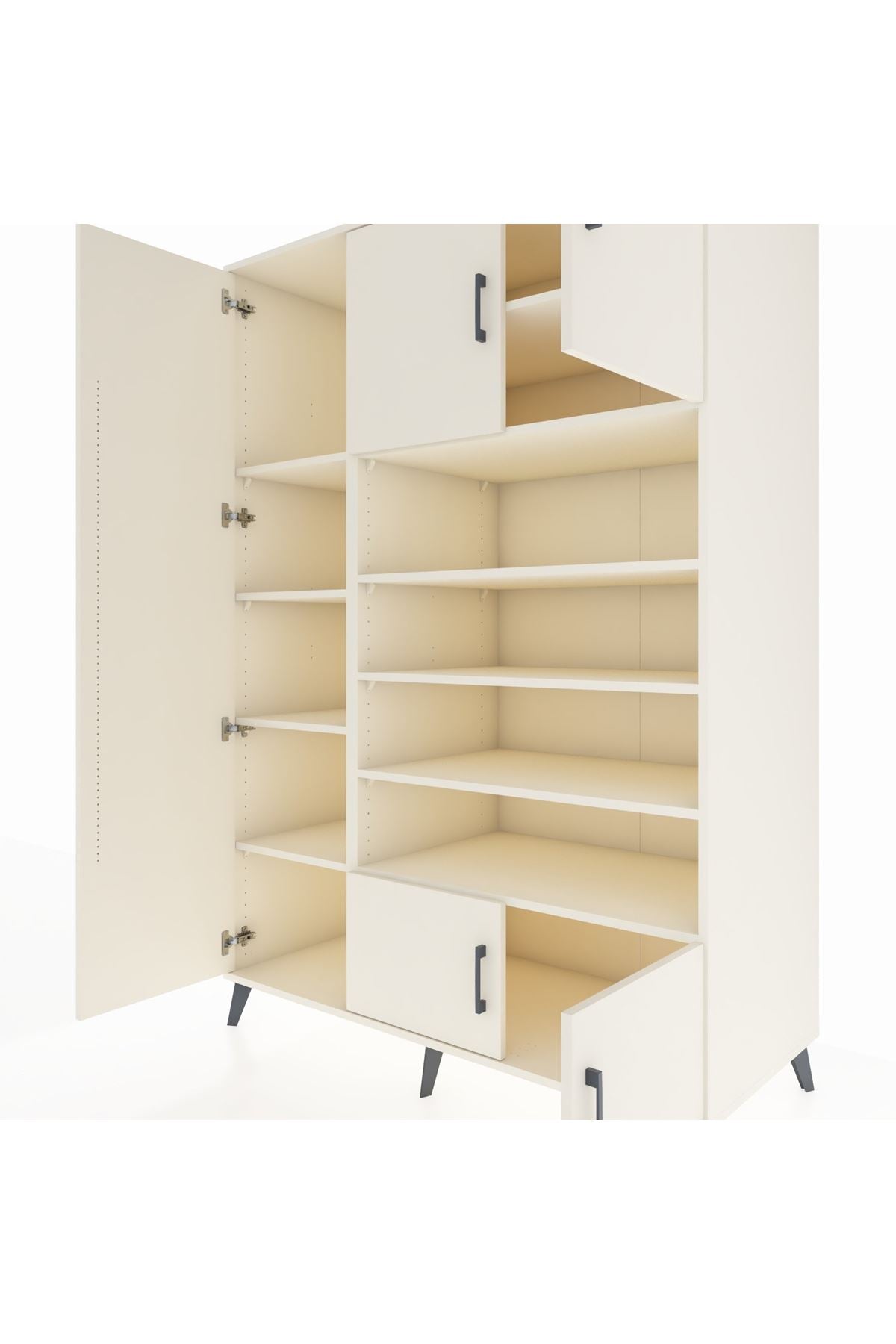 Kronos Dolap 10 Raflı 5 Kapaklı 132x59x195 Aytaşı-Aytaşı/Aytaşı