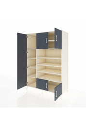 Kronos Dolap 10 Raflı 5 Kapaklı 132x59x195 Aytaşı-Antrasit/Aytaşı