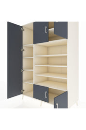 Kronos Dolap 10 Raflı 5 Kapaklı 132x59x195 Aytaşı-Antrasit/Aytaşı