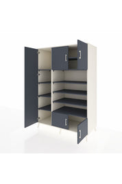 Kronos Dolap 10 Raflı 5 Kapaklı 132x59x195 Aytaşı-Antrasit/Antrasit