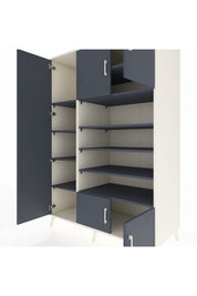 Kronos Dolap 10 Raflı 5 Kapaklı 132x59x195 Aytaşı-Antrasit/Antrasit