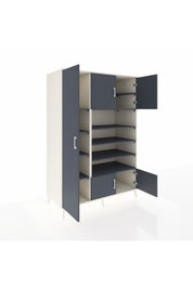 Kronos Dolap 10 Raflı 5 Kapaklı 132x59x195 Aytaşı-Antrasit/Antrasit