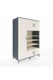 Kronos Dolap 10 Raflı 5 Kapaklı 132x59x195 Antrasit-Aytaşı/Aytaşı