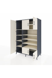 Kronos Dolap 10 Raflı 5 Kapaklı 132x59x195 Antrasit-Aytaşı/Aytaşı