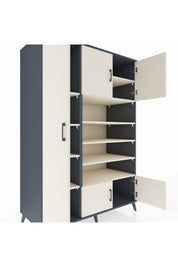 Kronos Dolap 10 Raflı 5 Kapaklı 132x59x195 Antrasit-Aytaşı/Aytaşı