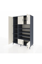 Kronos Dolap 10 Raflı 5 Kapaklı 132x59x195 Antrasit-Aytaşı/Antrasit