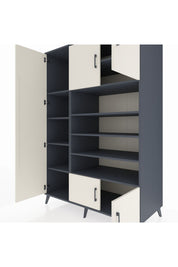 Kronos Dolap 10 Raflı 5 Kapaklı 132x59x195 Antrasit-Aytaşı/Antrasit