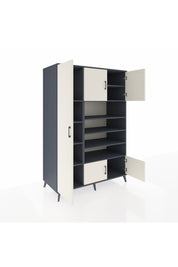 Kronos Dolap 10 Raflı 5 Kapaklı 132x59x195 Antrasit-Aytaşı/Antrasit