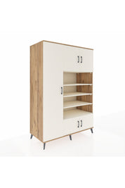 Kronos Dolap 10 Raflı 5 Kapaklı 132x59x195 Çam-Aytaşı/Aytaşı