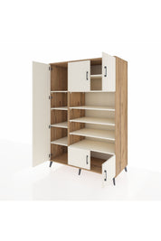 Kronos Dolap 10 Raflı 5 Kapaklı 132x59x195 Çam-Aytaşı/Aytaşı