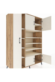 Kronos Dolap 10 Raflı 5 Kapaklı 132x59x195 Çam-Aytaşı/Aytaşı