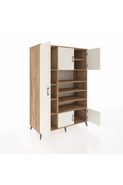 Kronos Dolap 10 Raflı 5 Kapaklı 132x59x195 Çam-Aytaşı/Çam