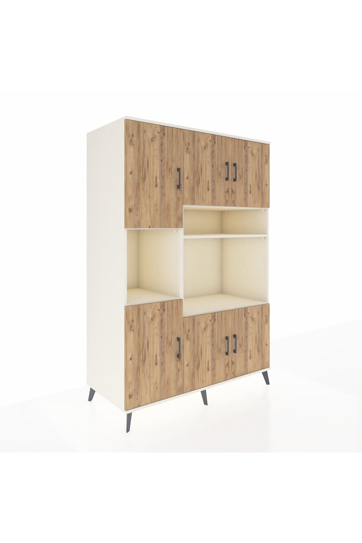 Kronos Dolap 9 Raflı 6 Kapaklı 132x59x195 Aytaşı-Çam/Aytaşı