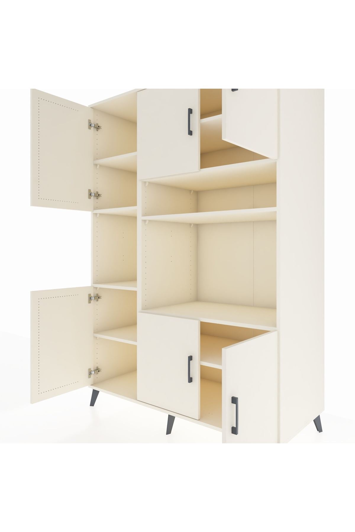 Kronos Dolap 9 Raflı 6 Kapaklı 132x59x195 Aytaşı-Aytaşı/Aytaşı