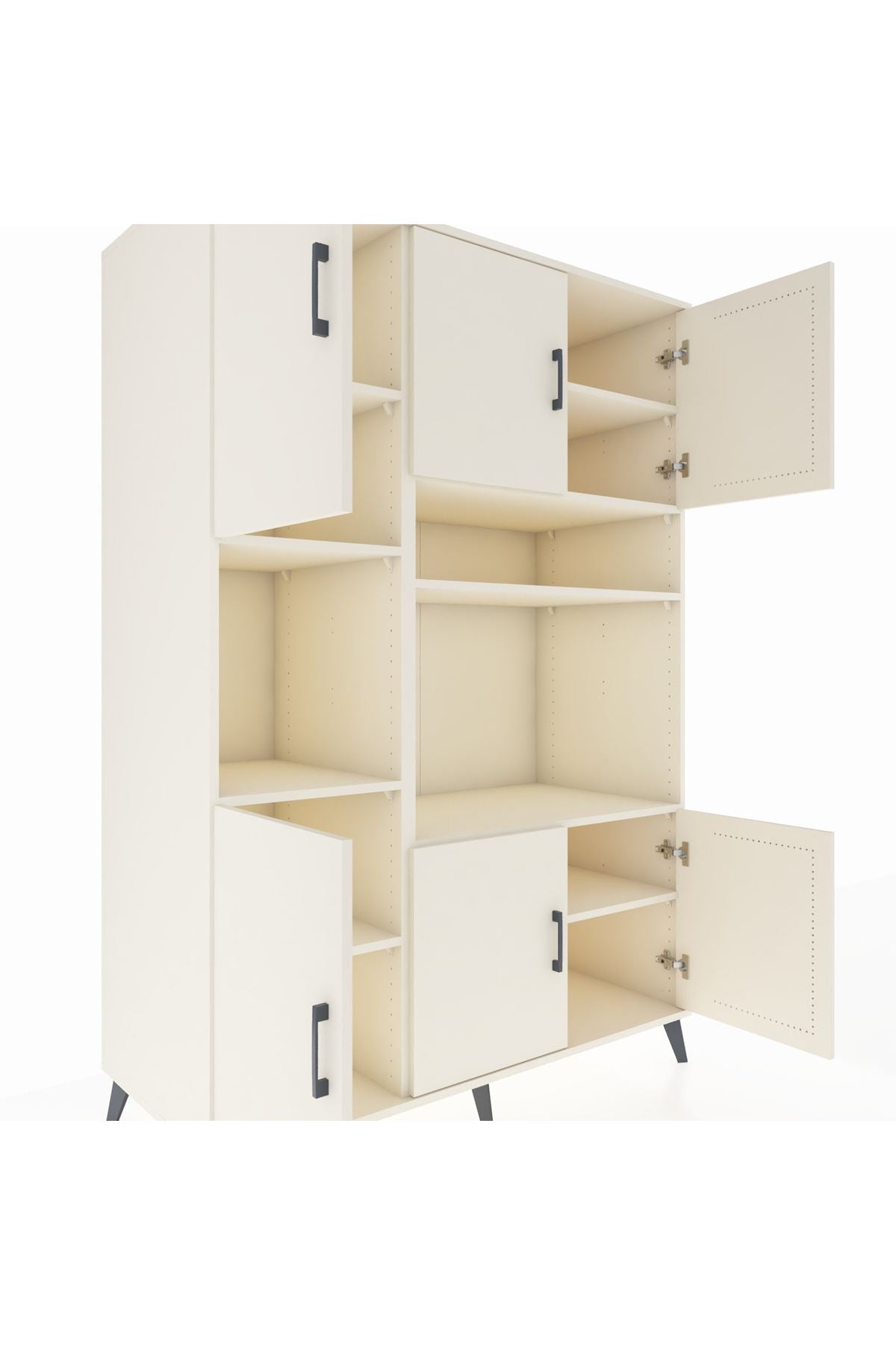 Kronos Dolap 9 Raflı 6 Kapaklı 132x59x195 Aytaşı-Aytaşı/Aytaşı